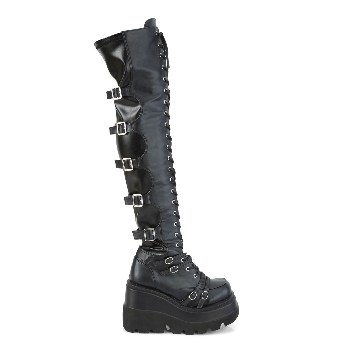 DemoniaCult SHAKER-350 Damen Stiefel Schwarz  EU 37