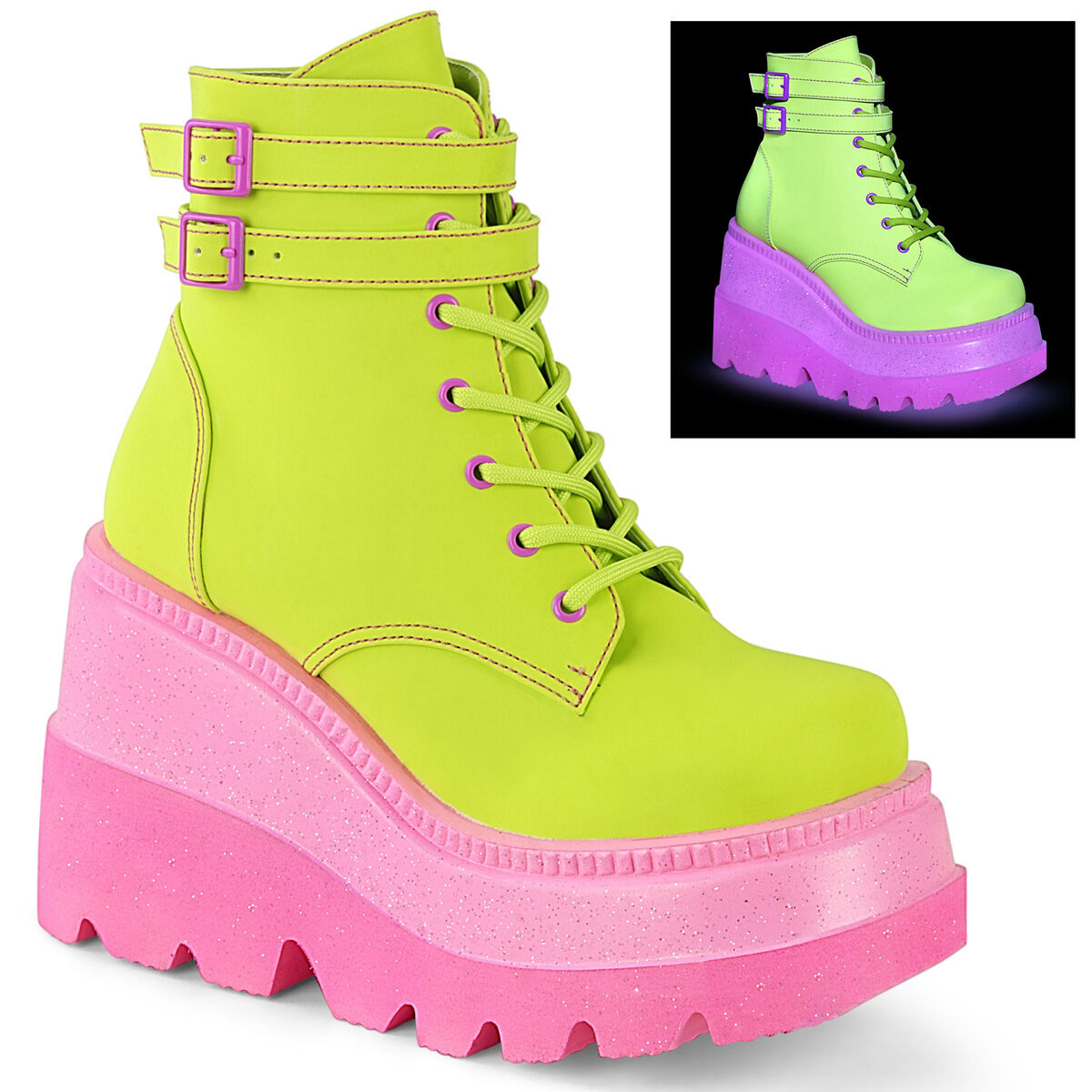 Discover the SHAKER-52 wedge ankle boot from DemoniaCult