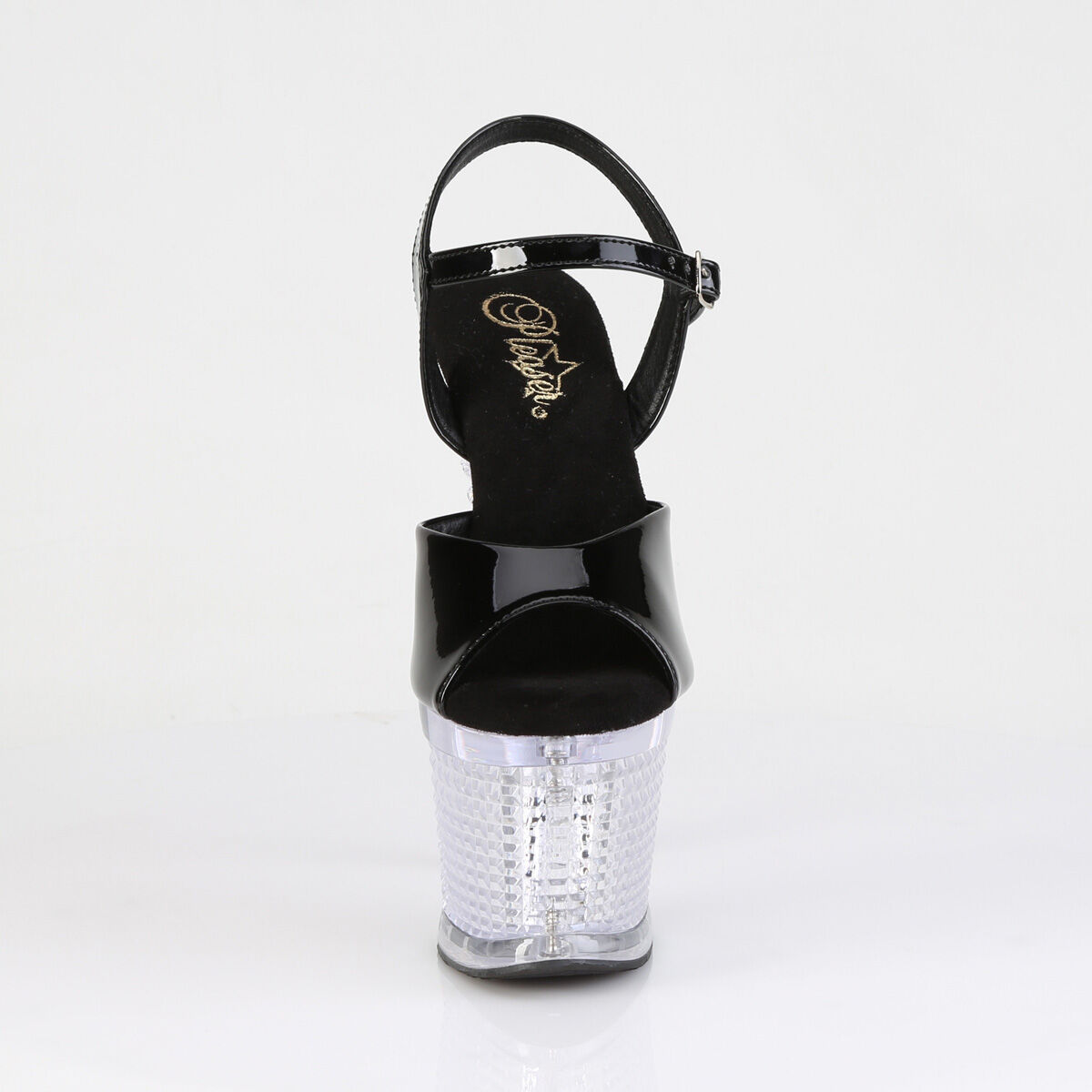 Pleaser FLASHDANCE-709SPEC Plateau Sandalen Schwarz - Transparent EU 36