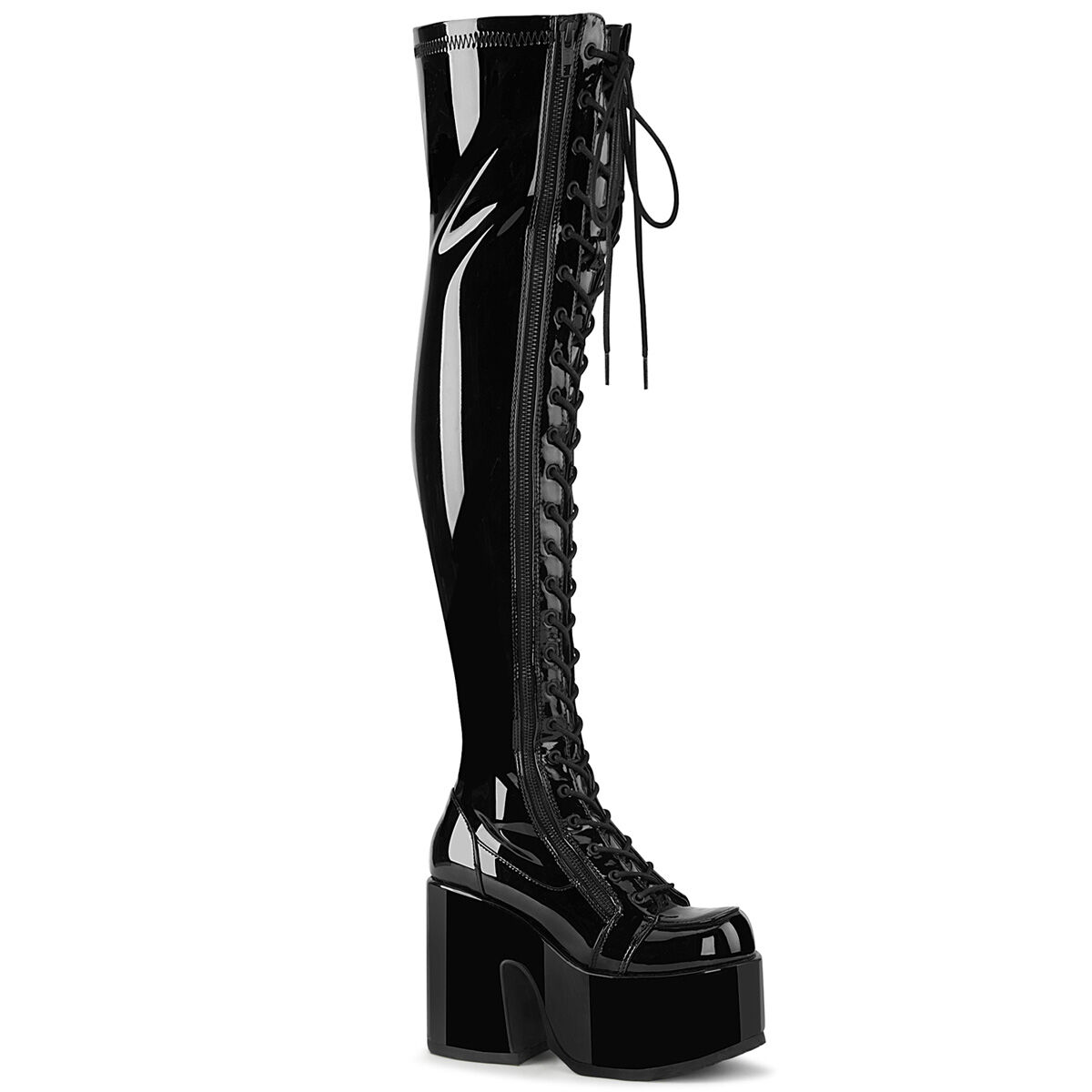 DemoniaCult CAMEL-300 Women's Boots Black Patent EU 38