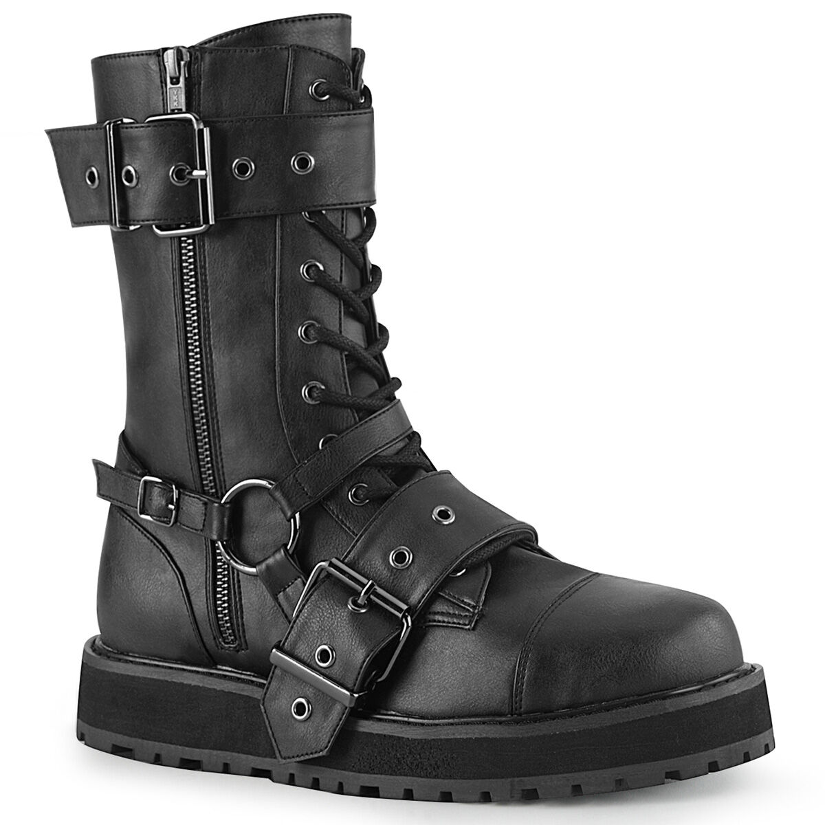 DemoniaCult VALOR-220 Unisex Stiefel Schwarz  EU 39