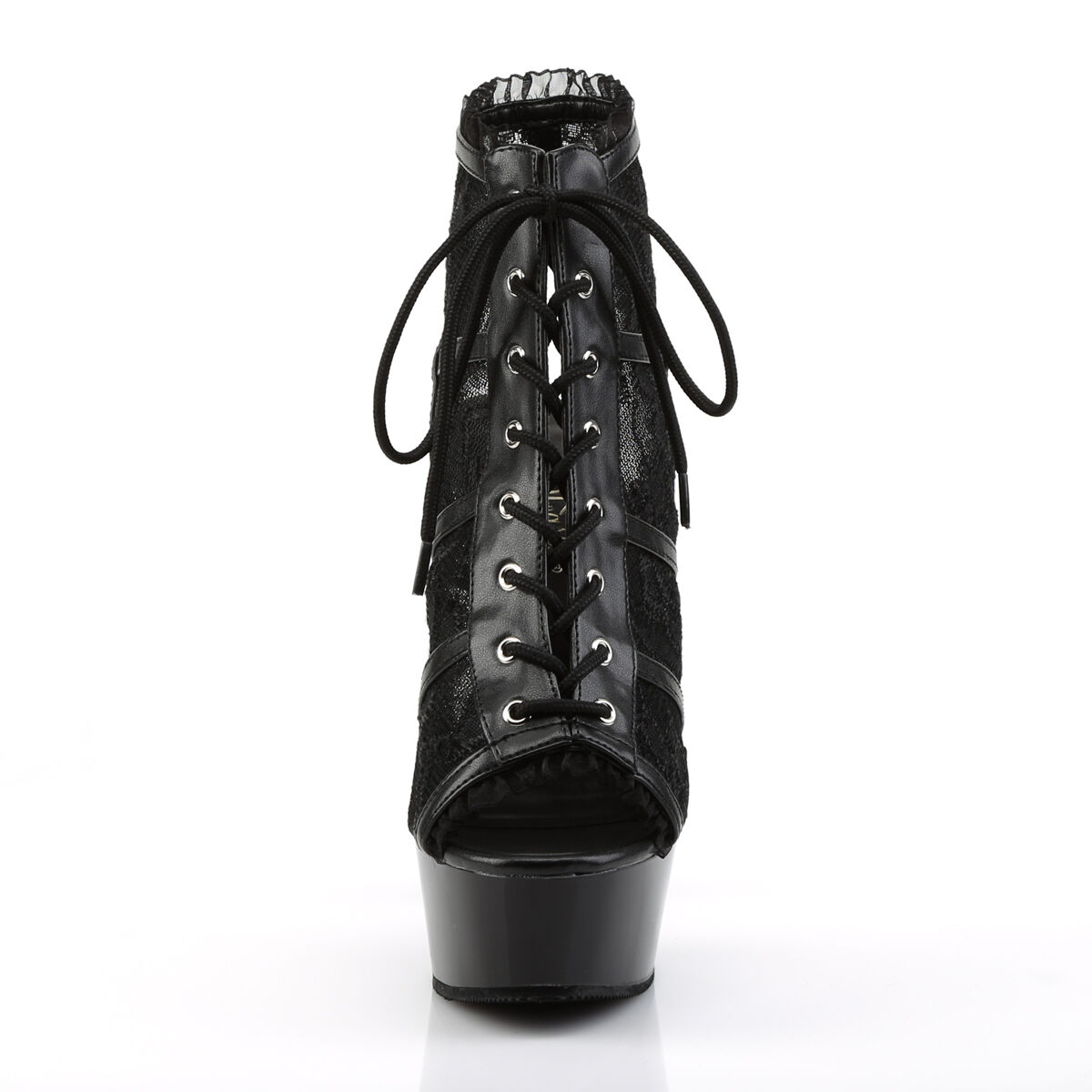 Pleaser DELIGHT-696LC Damen Stiefelette Schwarz  EU 35