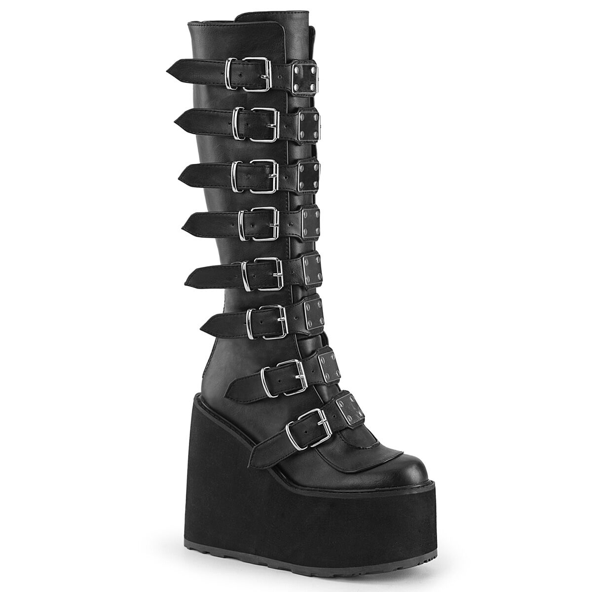 Stivali Funtasma GOGO-300WC - Tacco 7,6 Cm, Colore Nero, Taglia UK 12 (EU 45) - Perfetti Per Costumi E Serate A Tema