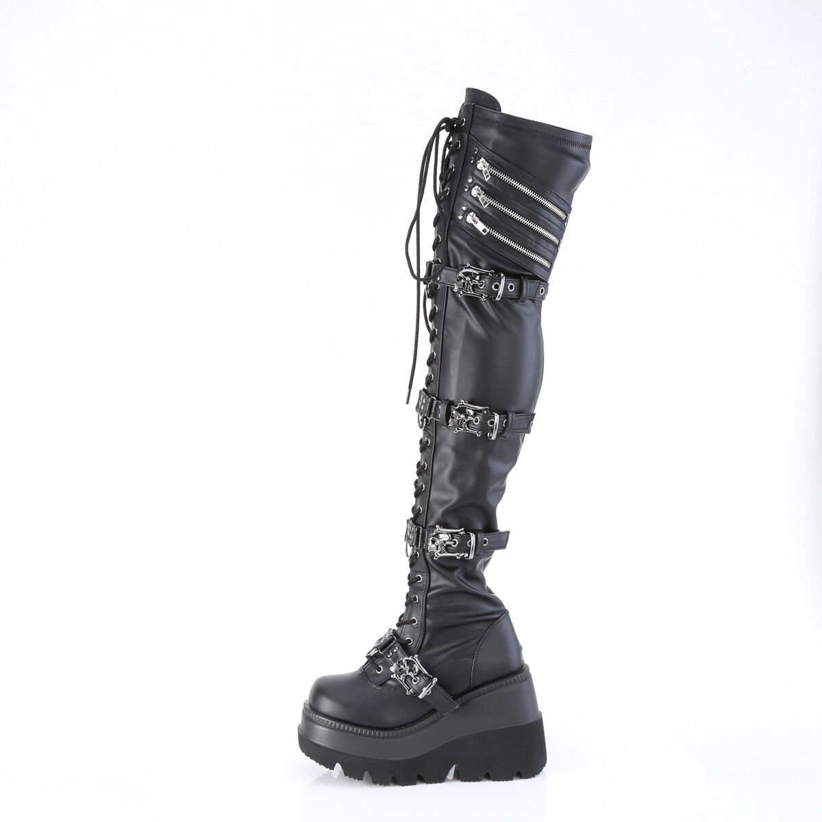 DemoniaCult SHAKER-420 Damen Stiefel Schwarz  EU 35