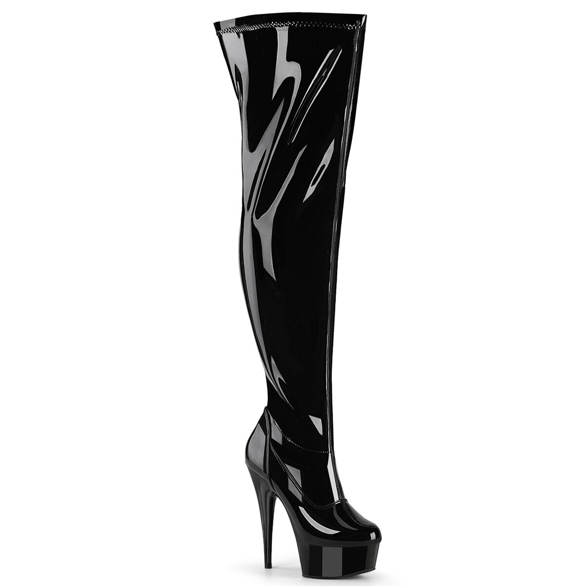 Pleaser DELIGHT-3000WCF Damen Stiefel Schwarz