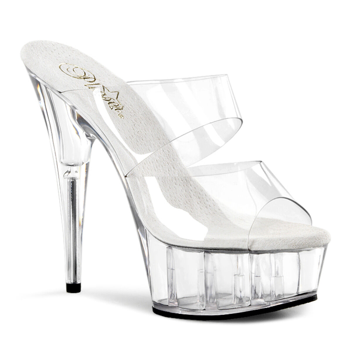 Pleaser DELIGHT-602 Damen Slipper Transparent  EU 36