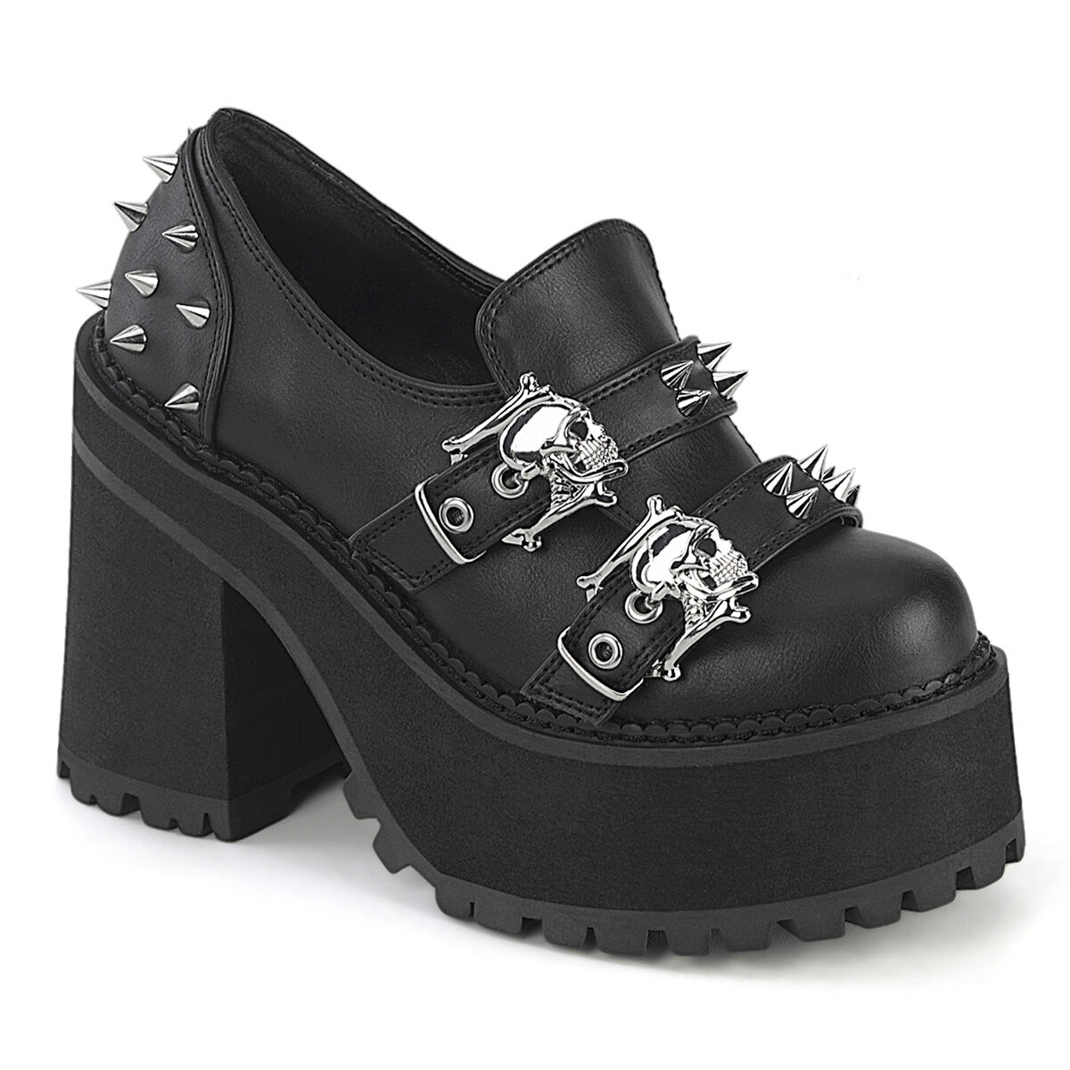 DemoniaCult ASSAULT-38 Damen Halbschuh Schwarz  EU 37