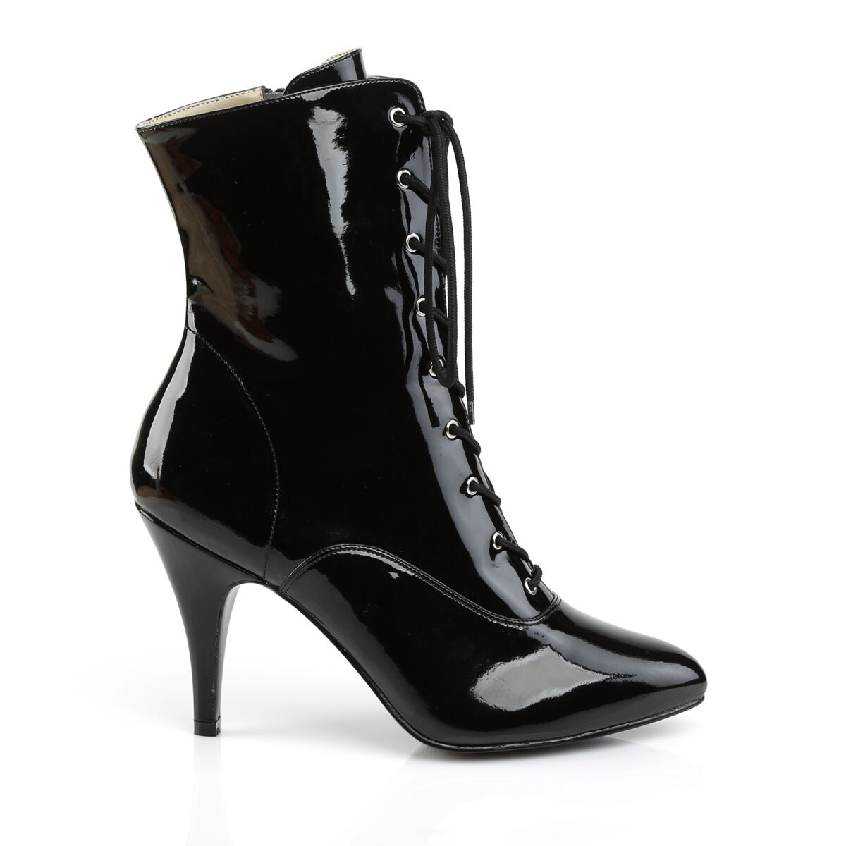 Pleaser Pink Label DREAM-1020 Damen Stiefelette Schwarz Lack EU 42