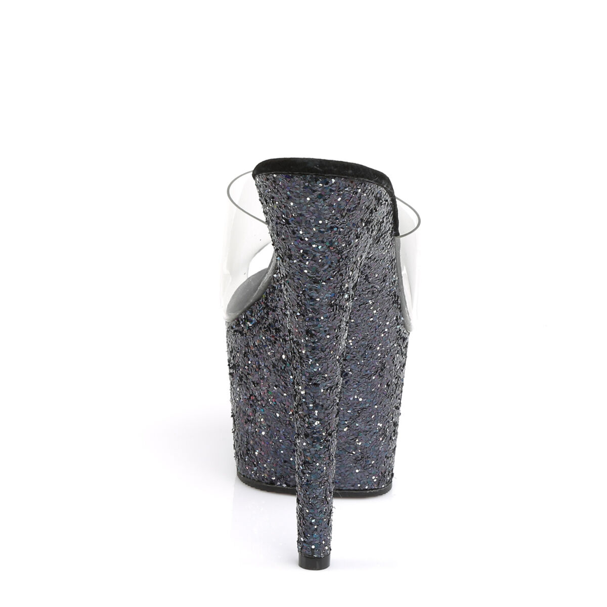 Pleaser ADORE-701LG Damen Slipper Transparent Schwarz EU 36