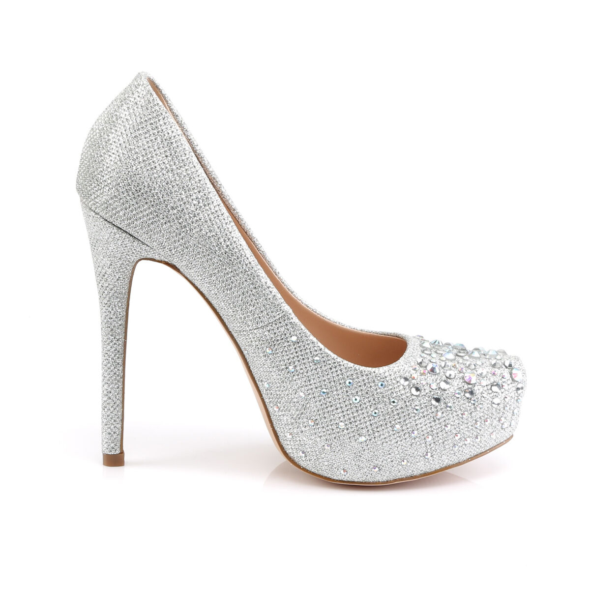 Fabulicious DESTINY-06R Damen Pumps Silber  EU 36