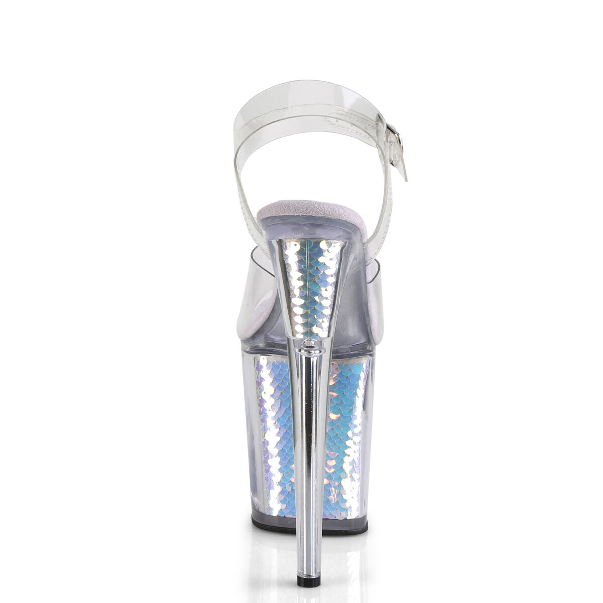 Pleaser FLAMINGO-808MC Damen Sandale Transparent  EU 35