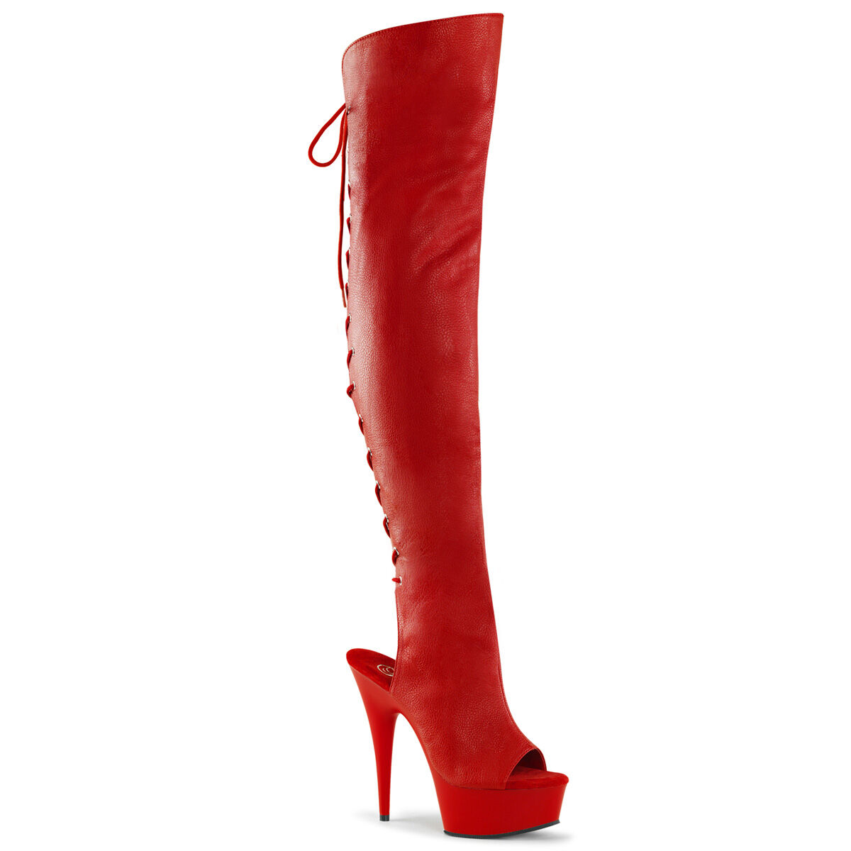 Pleaser DELIGHT-3019 Open Toe/Heel Over-The-Knee Boot – Seductive and ...