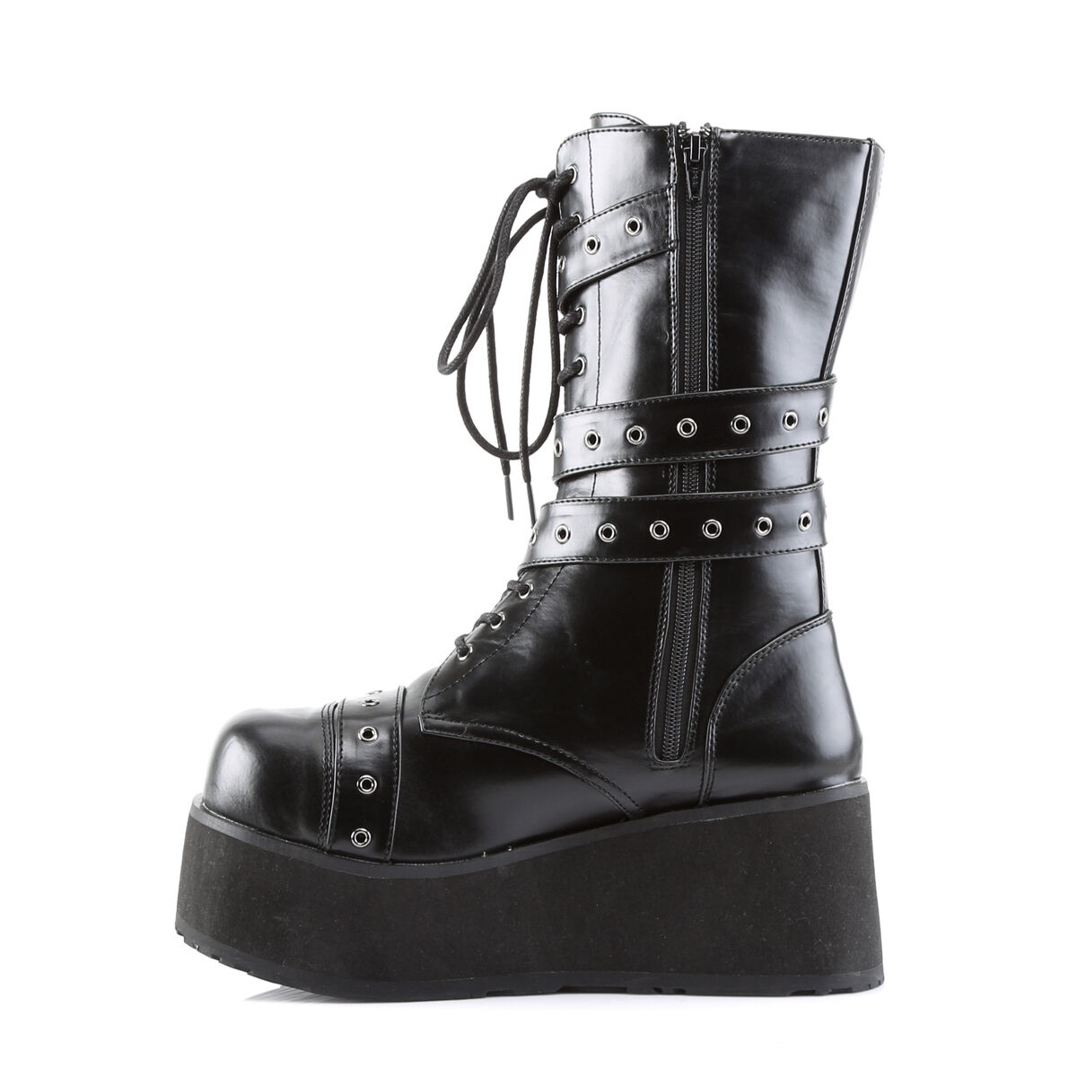 DemoniaCult TRASHVILLE-205 Unisex Stiefel Schwarz  EU 36
