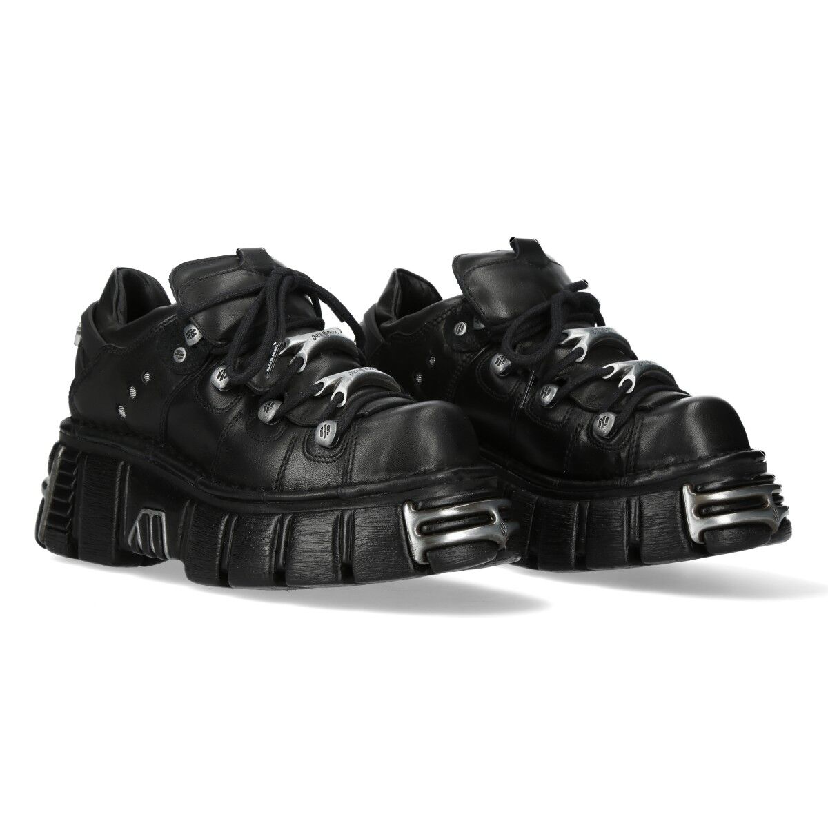 New Rock M-120N-C26 Halbschuhe Echtleder - Schwarz, schuh, Sneaker, schwarz, Leder, Plateausohle