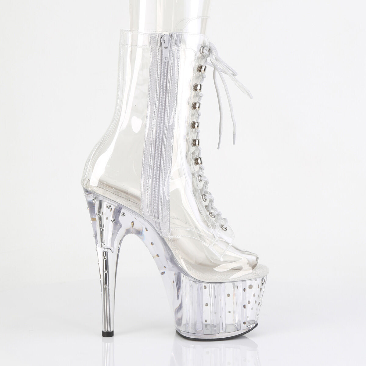 Pleaser STARDUST-1021C-7 Damen Stiefelette Transparent  EU 35