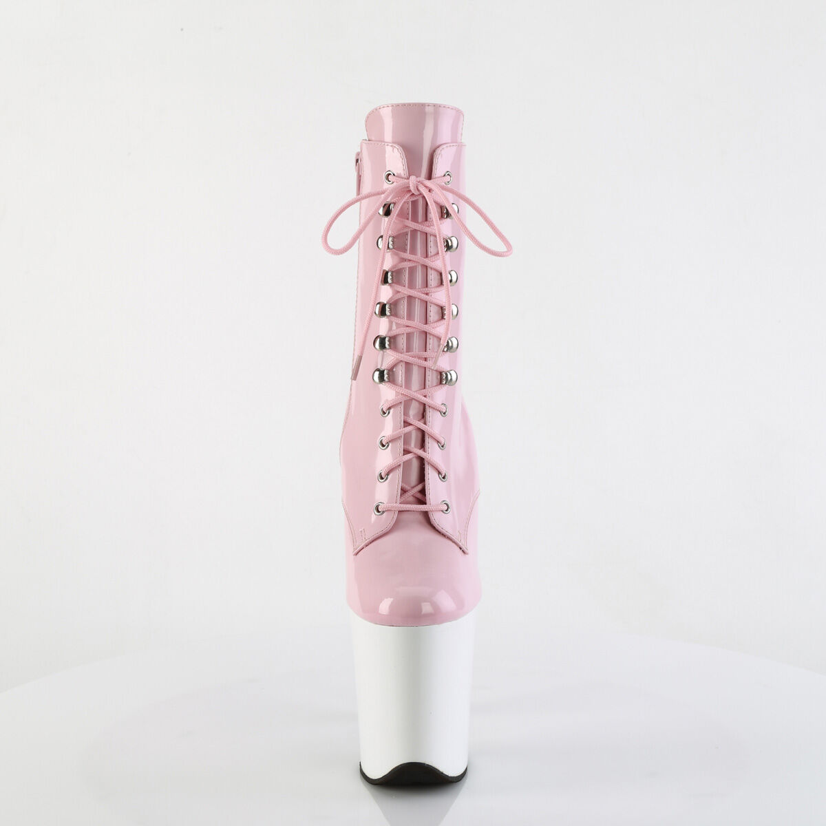 Pleaser FLAMINGO-1020 Damen Stiefelette Rosa Weiß EU 39