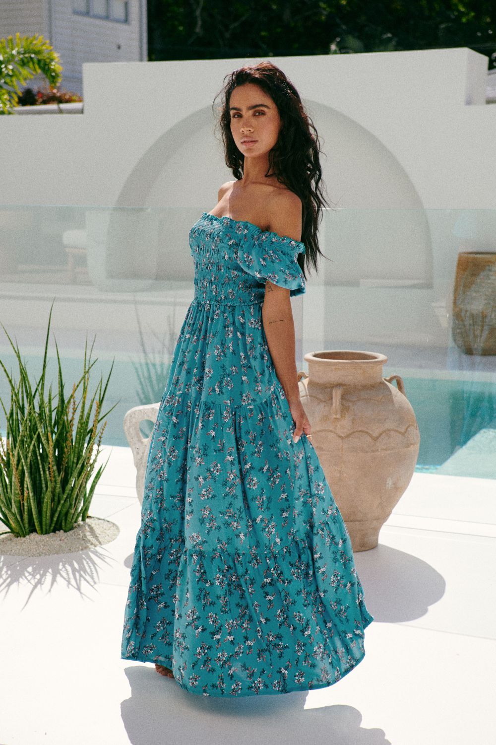 JAASE Ocean Eyes Claudette Maxi Kleid Blau – Elegantes Sommerkleid für Damen -  XS, Kleid, Abendkleid, Formelle Kleidung, Person, Kleid, Abendkleid, Formelle Kleidung, Person, Kleid, Abendkleid, Formelle Kleidung, Person, Kleid, Abendkleid, Formelle Kleid