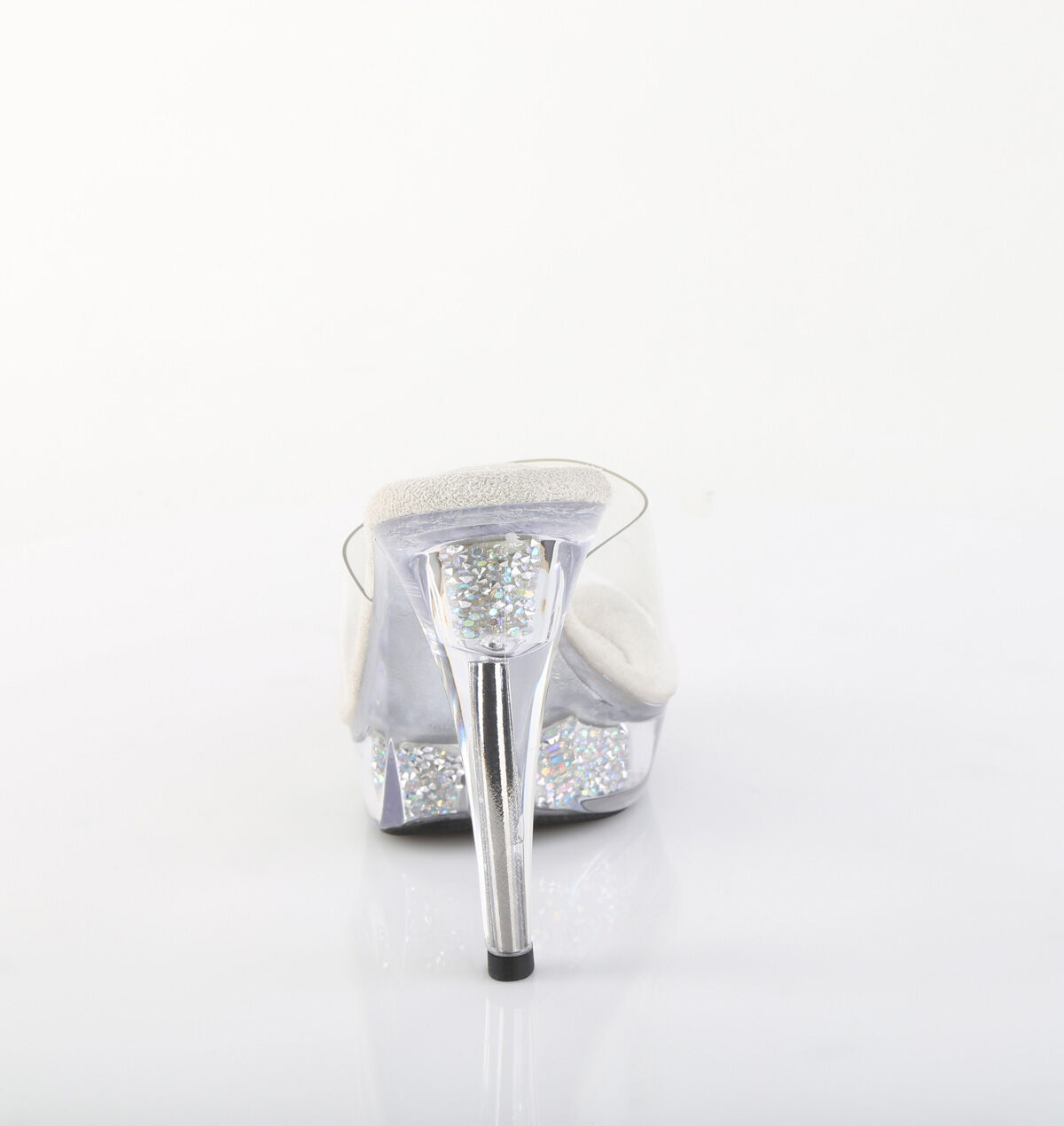 Fabulicious COCKTAIL-501RSI Plateau Sandalen Transparent - Silber EU 35