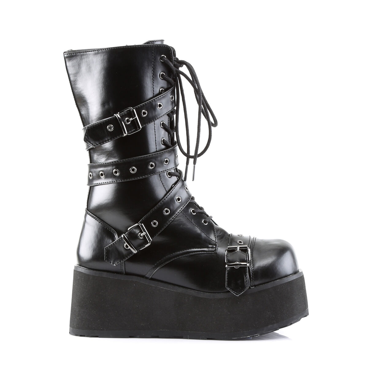 DemoniaCult TRASHVILLE-205 Unisex Stiefel Schwarz  EU 38