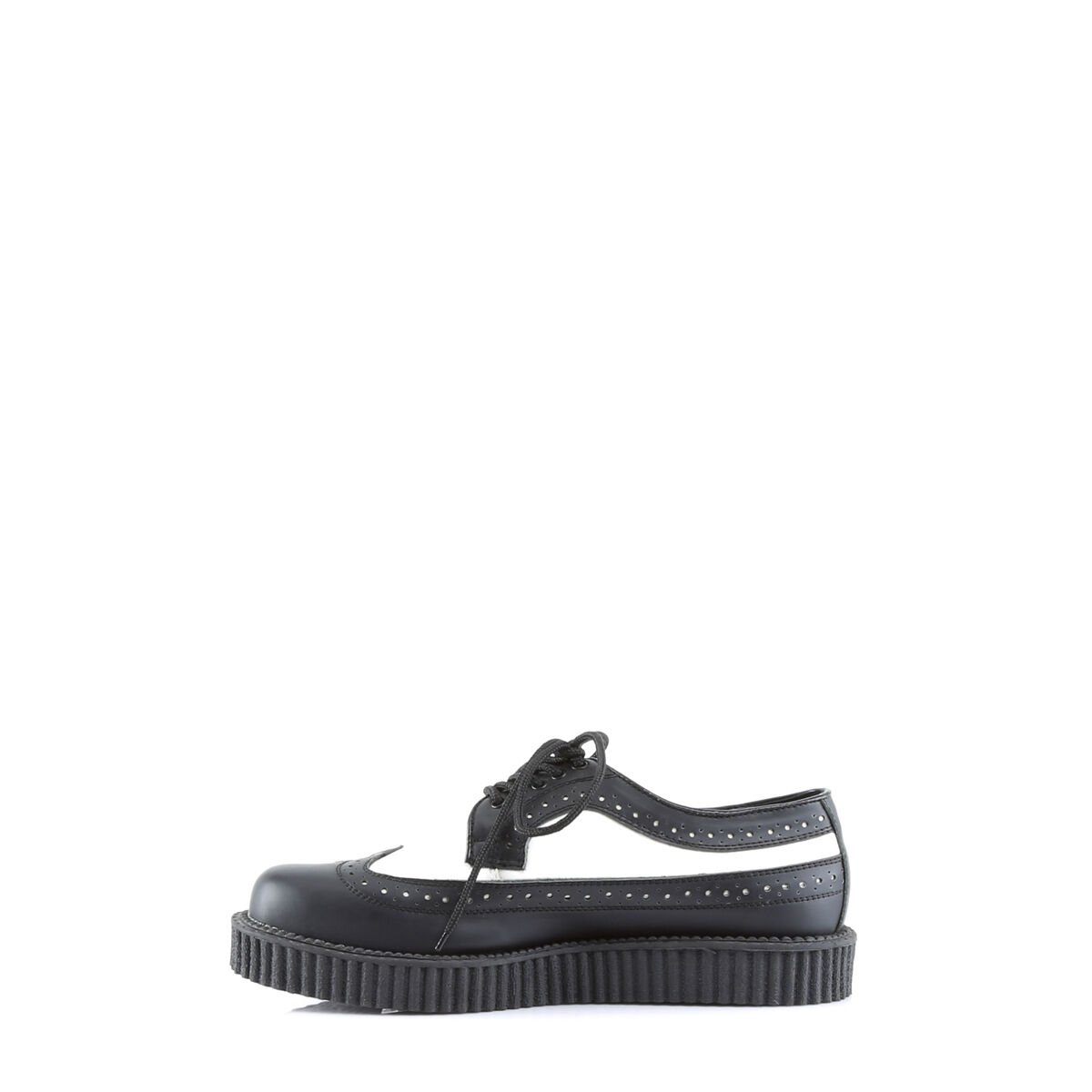 DemoniaCult CREEPER-608 Unisex Creeper Schwarz Weiß EU 37
