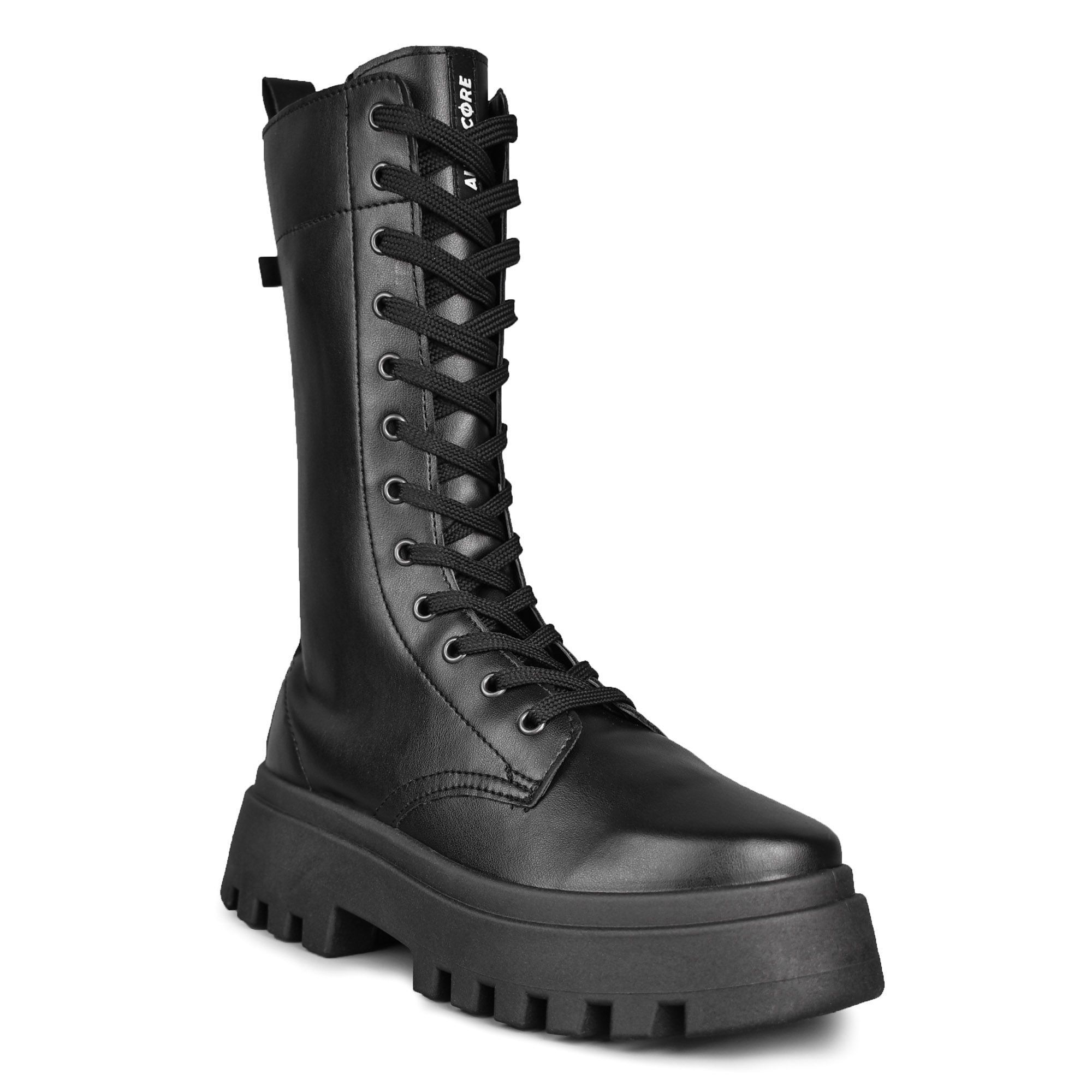 ALTERCORE DEVONA VEGAN – Plateau-Schuhe in Schwarz, Stiefel, Kuhde Boots, Gummisohle, Lackleder, High-Top