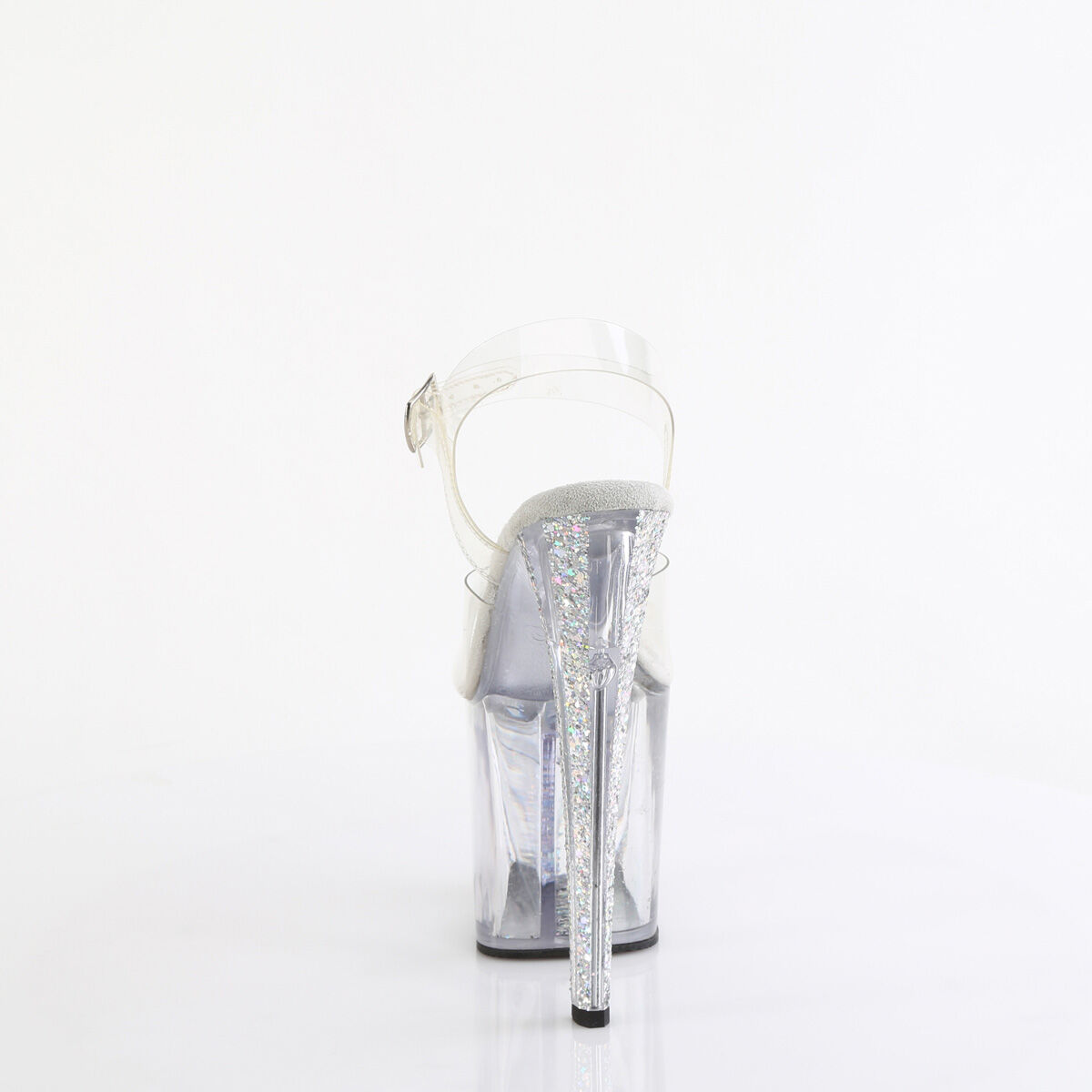 Pleaser ENCHANT-708AQUA-04 Plateau Sandalen Transparent - Glitzer EU 35