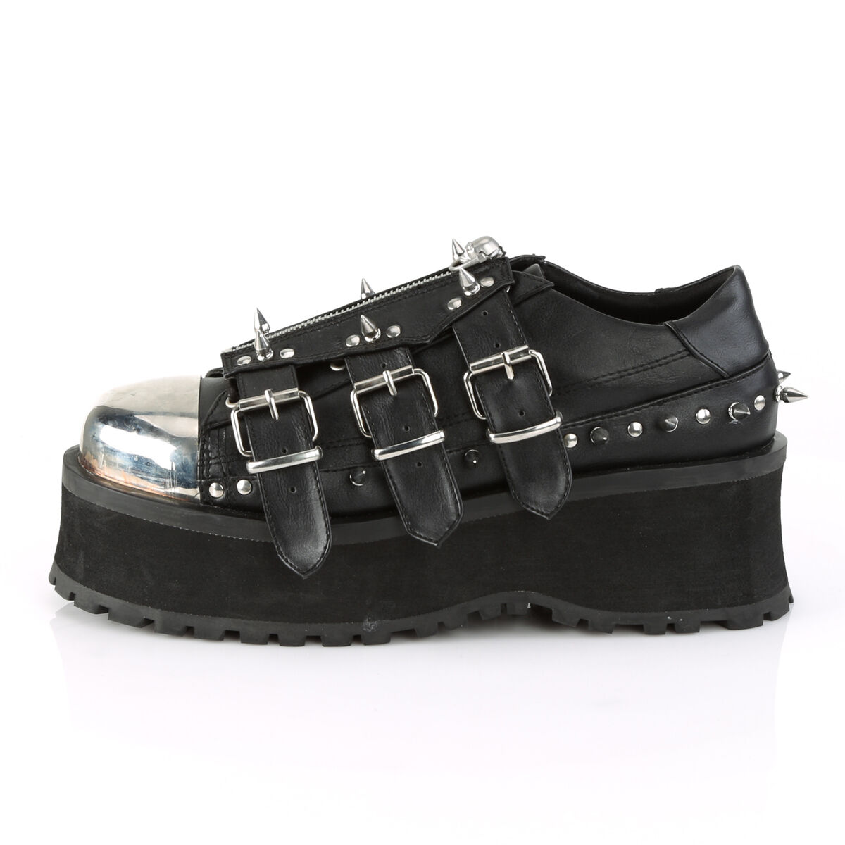 DemoniaCult GRAVEDIGGER-03 Unisex Halbschuh Schwarz  EU 43