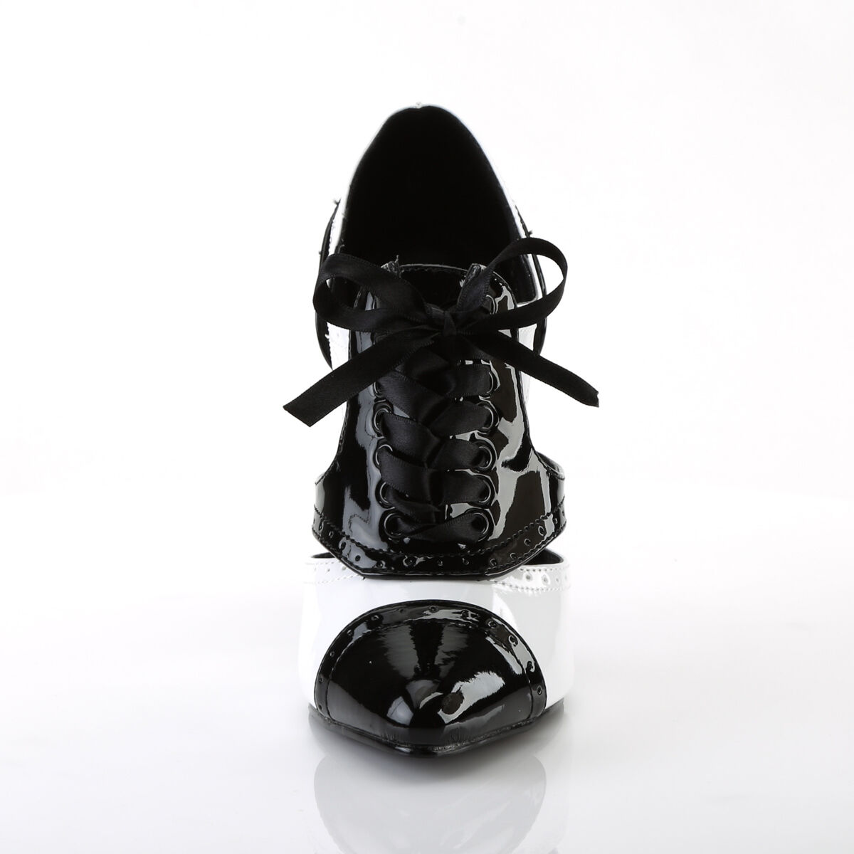 Pleaser SEDUCE-458 Damen Pumps Schwarz Weiß EU 35