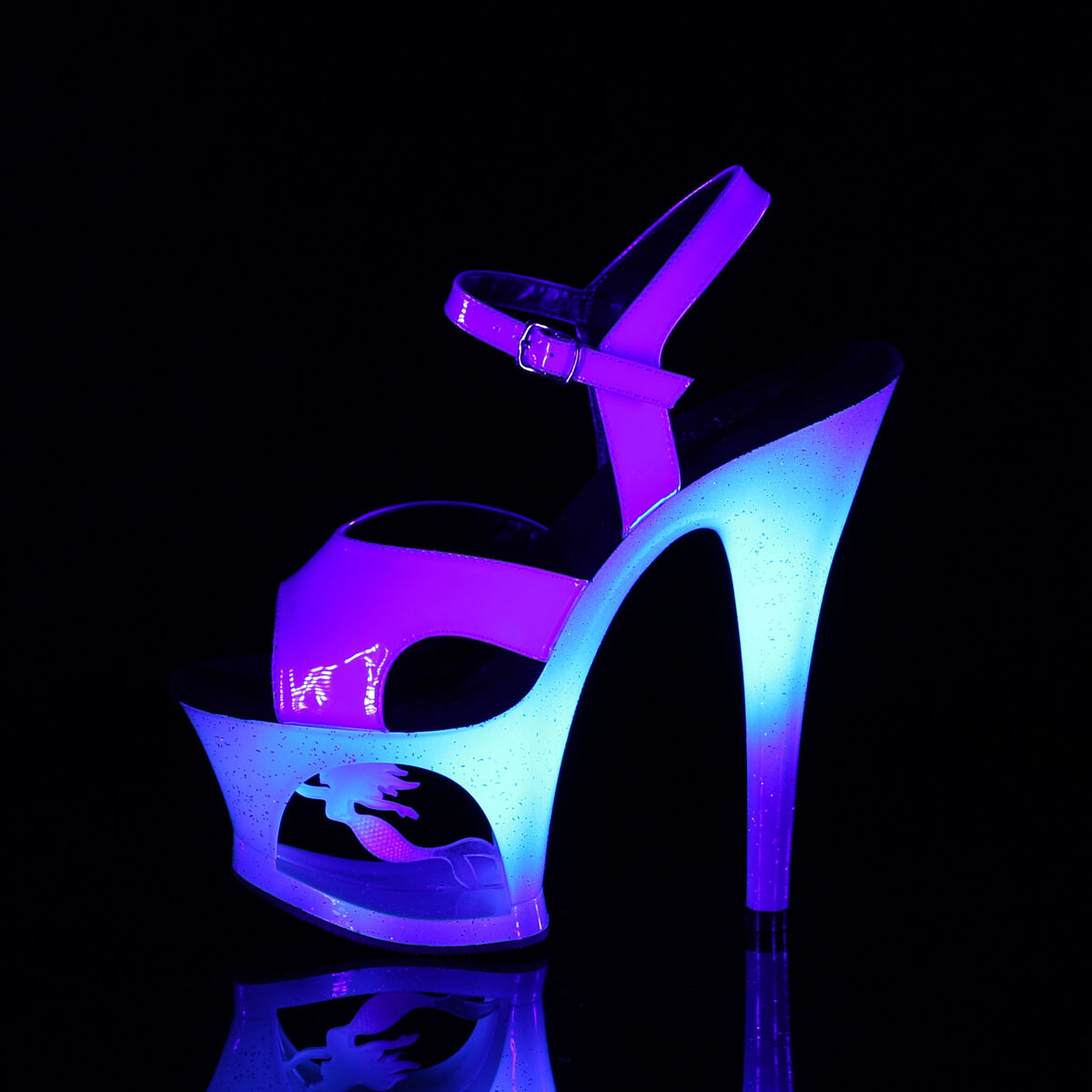 Pleaser MOON-711MER Damen Sandale Blau  EU 35