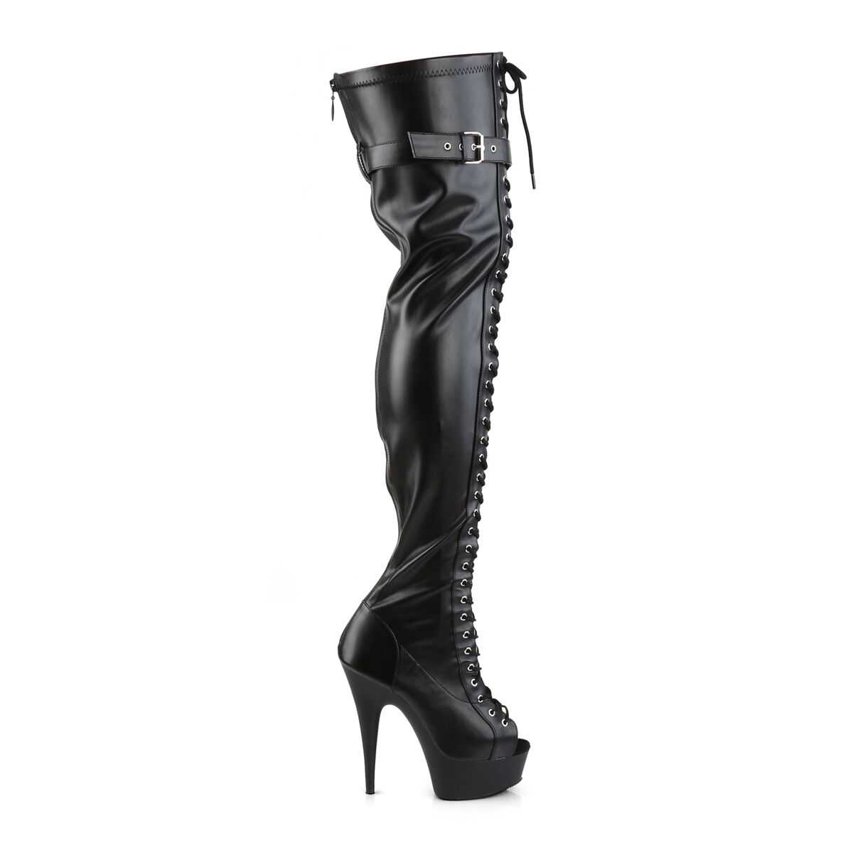 Pleaser DELIGHT-3025 Damen Stiefel Schwarz  EU 36