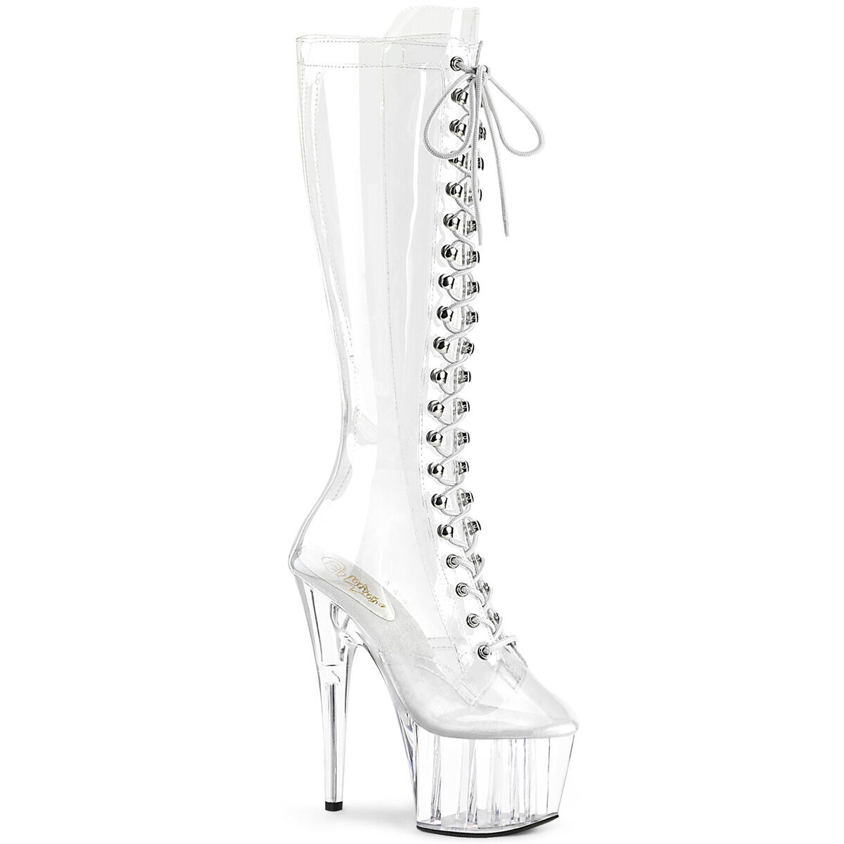 Pleaser ADORE-2020C Plateau Stiefel Transparent EU 35