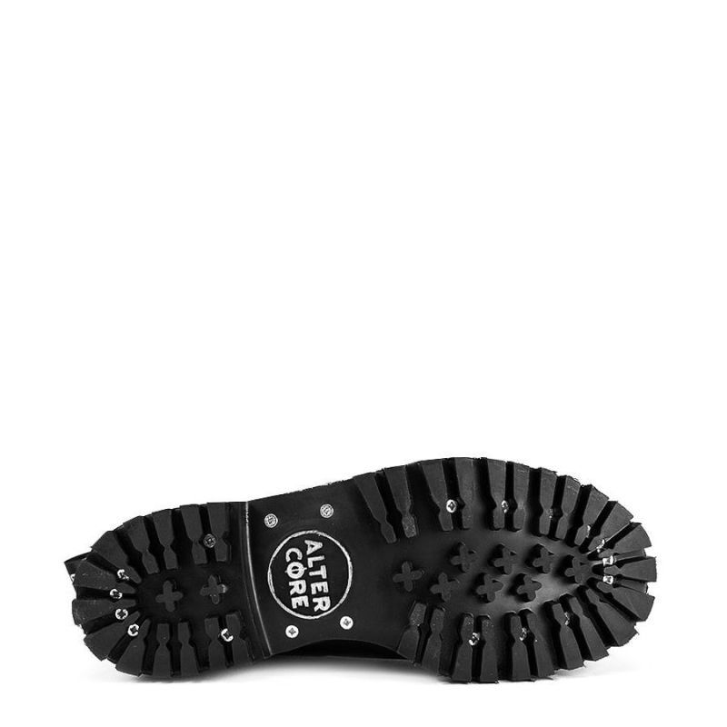 ALTERCORE 551 skórzane – Czarne glany 10-dziurkowe ze stalowym noskiem , stiefel-sohle, gummi-sohle, profiliertes profilt, keilprofil, altercore-schalensohle, studded herstellerkNOT?, combat-Sohle?, stiefelsohle, gummisohle, schuhsohle, antirutsch, alte c