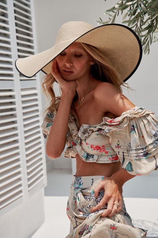 JAASE Je t'aime Zola Oberteil Elfenbein - Elegantes Print Top für Damen -  L, Strandmode, Kleidung, Hut, Person, Strandmode, Kleidung, Hut, Person, Strandmode, Kleidung, Hut, Person, Strandmode, Kleidung, Hut, Person, Strandmode, Kleidung, Hut, Person, St