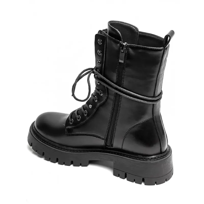 PeachyBoots PUNK-225 Urban Boots für Frauen – Vegan, Schwarz, Nieten, Plateau & Blockabsatz 41