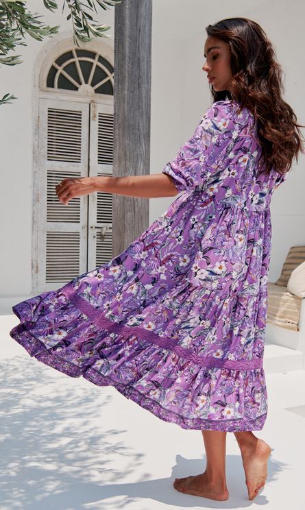 JAASE Rhodium Print Kardinalkleid in Violett – Stilvolles Damenkleid -  XS, Kleid, Strandkleidung, Modisch, Person, Frau, Kleid, Strandkleidung, Modisch, Person, Frau, Kleid, Strandkleidung, Modisch, Person, Frau, Kleid, Strandkleidung, Modisch, Person, F