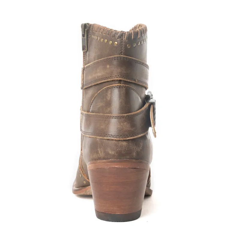 MYRA Haleys High Peak Botki Western Boho Dusty Tan 
