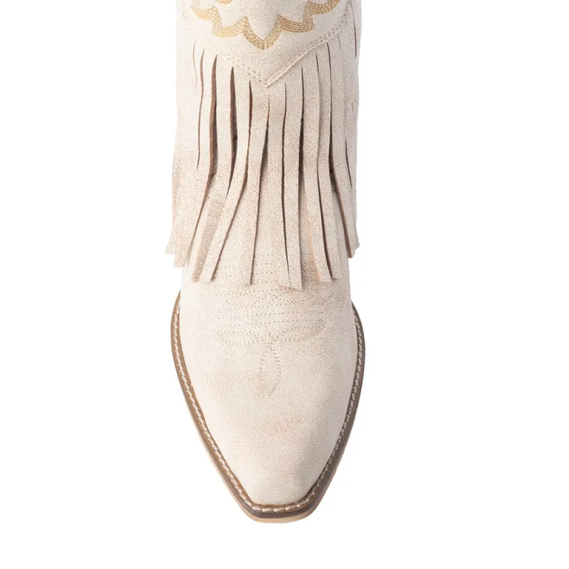 MYRA Desert Angel Boho Western Botki Antyczna Biel 