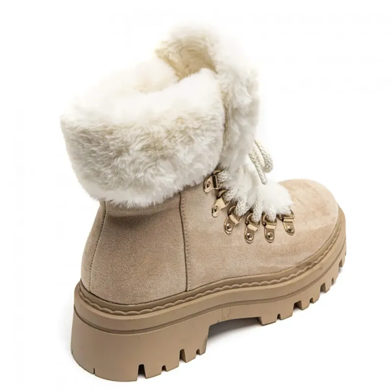 PeachyBoots Flauschige Winterstiefel Beige 41