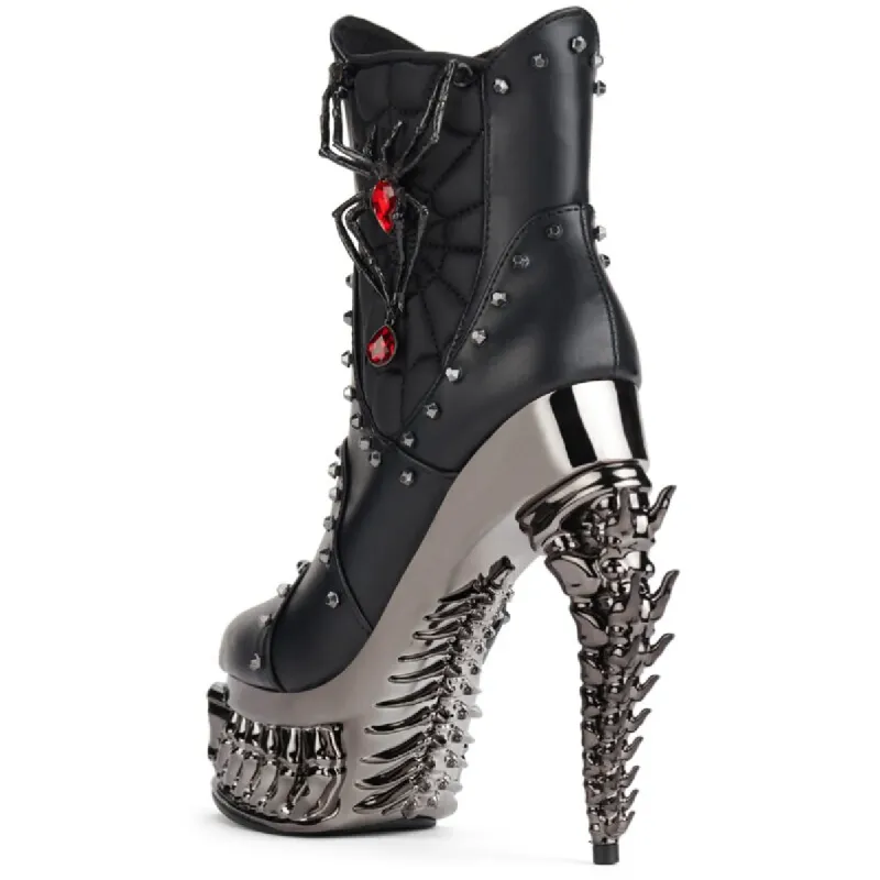 ALCHEMIE & HADES Black Widow Gotic Plateau Stiefelette Rot 43