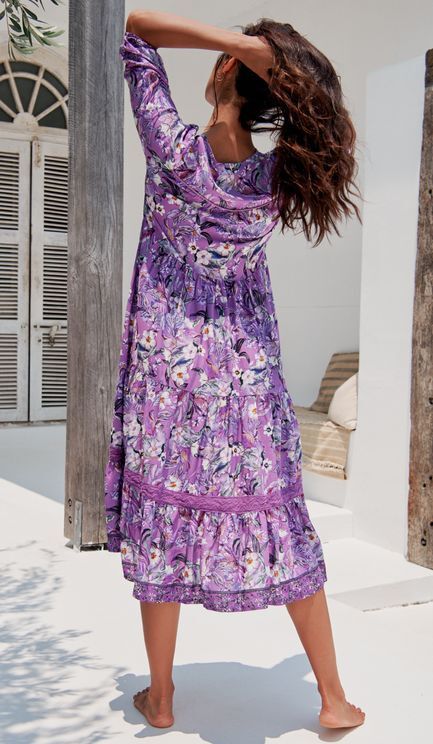 JAASE Rhodium Print Kardinalkleid in Violett – Stilvolles Damenkleid -  XS, Kleid, Strandkleidung, Erwachsene, Person, Frau, Kleid, Strandkleidung, Erwachsene, Person, Frau, Kleid, Strandkleidung, Erwachsene, Person, Frau, Kleid, Strandkleidung, Erwachsen