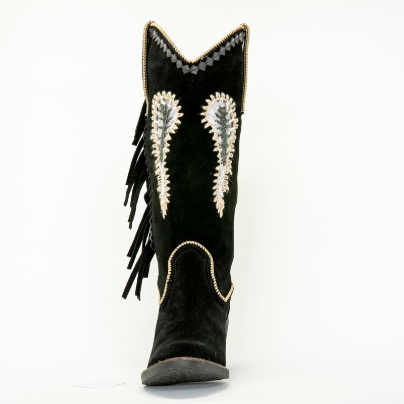NEMONIC Boho Wildleder Fransen Stiefel Ante Negro 2159 Schwarz Gold - 40, Stiefel, Kleidung, Schuhwerk, Schuh, Cowboy-Stiefel, Stiefel, Kleidung, Schuhwerk, Schuh, Cowboy-Stiefel, Stiefel, Kleidung, Schuhwerk, Schuh, Cowboy-Stiefel, Stiefel, Kleidung, Sch