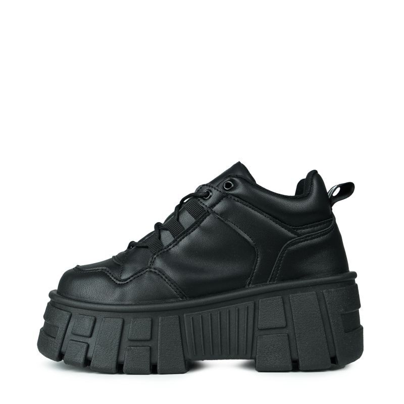 ALTERCORE NISSA Vegan – Czarne buty na platformie ze słupkowym obcasem , Schuh, Stiefel, dicke Sohle, Leder, Schwarz, schuh, stiefel, schwarz, plattform, kulturchocko, Stiefel, Sneaker, Schwarz, Gummisohle, Ledertasche?, Stiefel, Hochkopf, Platform-Sohle,